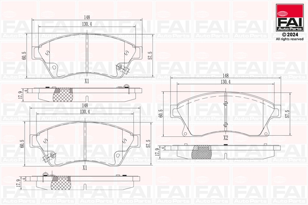 FAI AutoParts fékbetétkészlet, tárcsafék - BP149 - TothCarparts