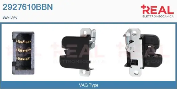 REAL Hátsó csapóajtó zár - 2927610BBN - TothCarparts