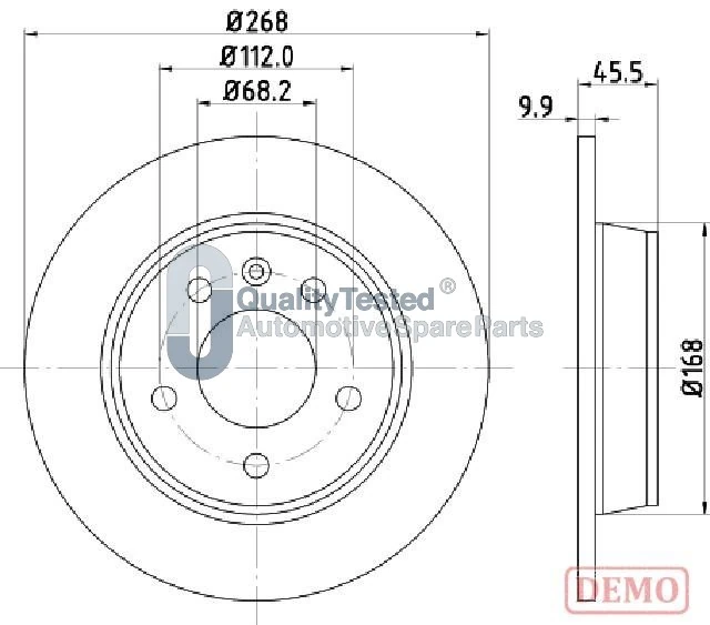 JAPANPARTS féktárcsa - DP0306JM - TothCarparts