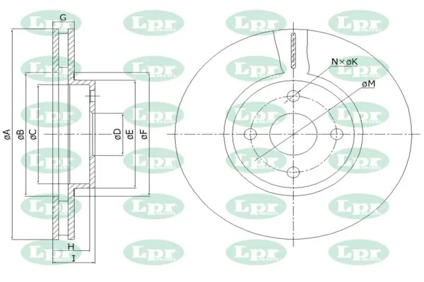 LPR-CN féktárcsa - T2002V - TothCarparts