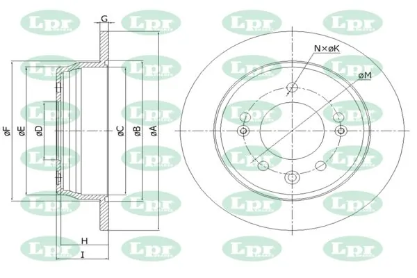 LPR-CN féktárcsa - K2017P - TothCarparts