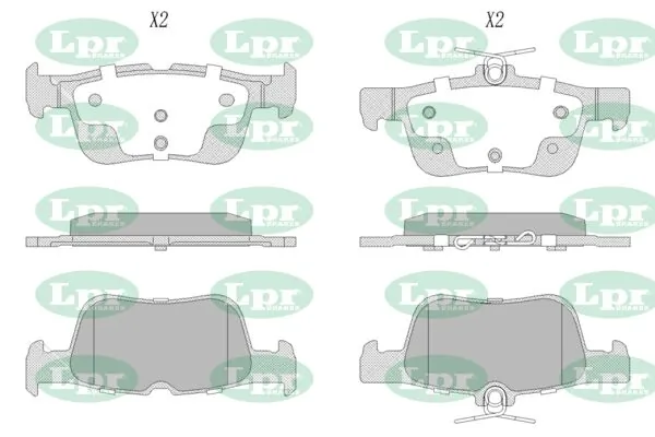 LPR-CN fékbetétkészlet, tárcsafék - 05P1915 - TothCarparts