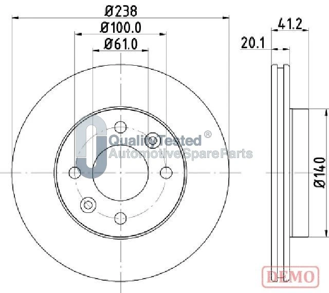 JAPANPARTS féktárcsa - DI0708JM - TothCarparts
