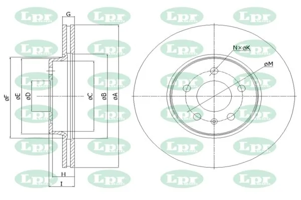 LPR-CN féktárcsa - A1037V - TothCarparts
