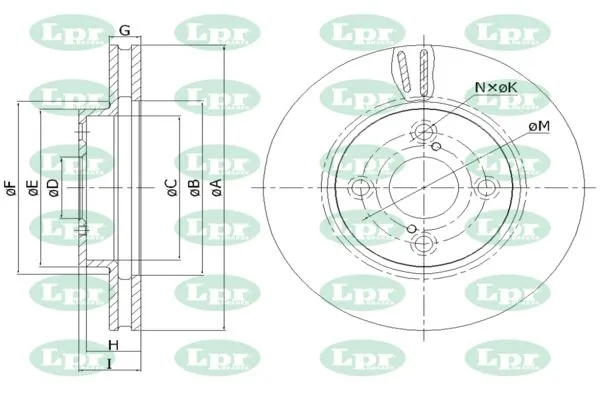 LPR-CN féktárcsa - T2001V - TothCarparts