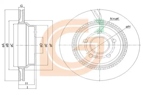 GAMA-SA féktárcsa - GM20531 - TothCarparts