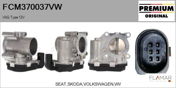 FLAMAR fojtószelep ház - FCM370037VW - TothCarparts