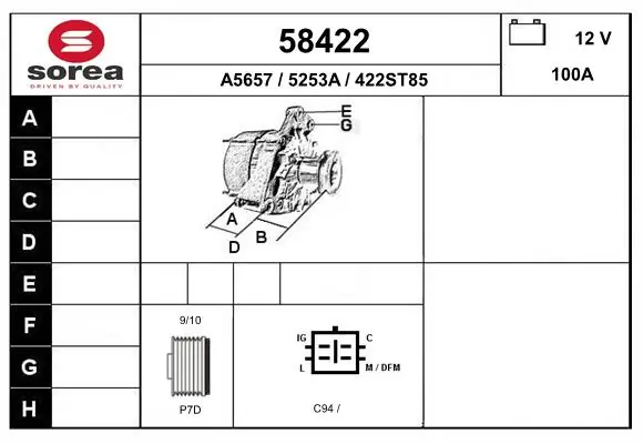 EAI generátor - 58422 - TothCarparts