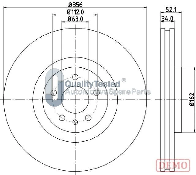 JAPANPARTS féktárcsa - DI0929JM - TothCarparts