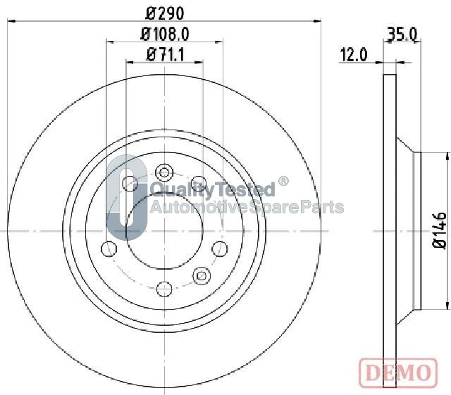 JAPANPARTS féktárcsa - DP0605JM - TothCarparts