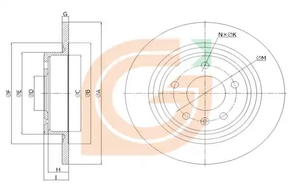 GAMA-SA féktárcsa - GM10140 - TothCarparts