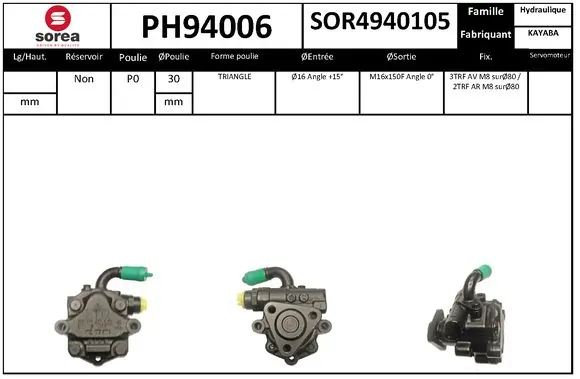 SNRA hidraulikus szivattyú, kormányzás - PH94006 - TothCarparts