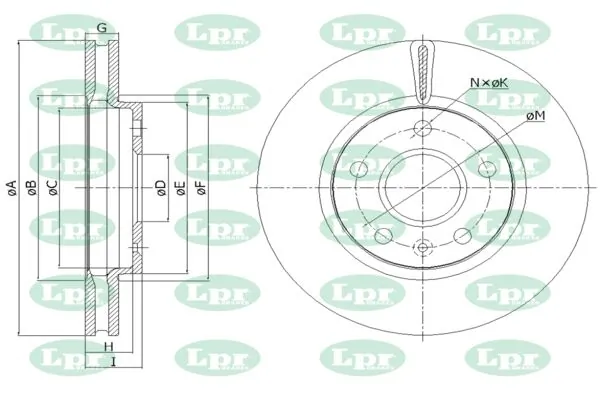 LPR-CN féktárcsa - O1028V - TothCarparts