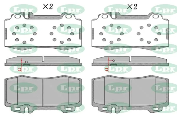 LPR-CN fékbetétkészlet, tárcsafék - 05P849 - TothCarparts