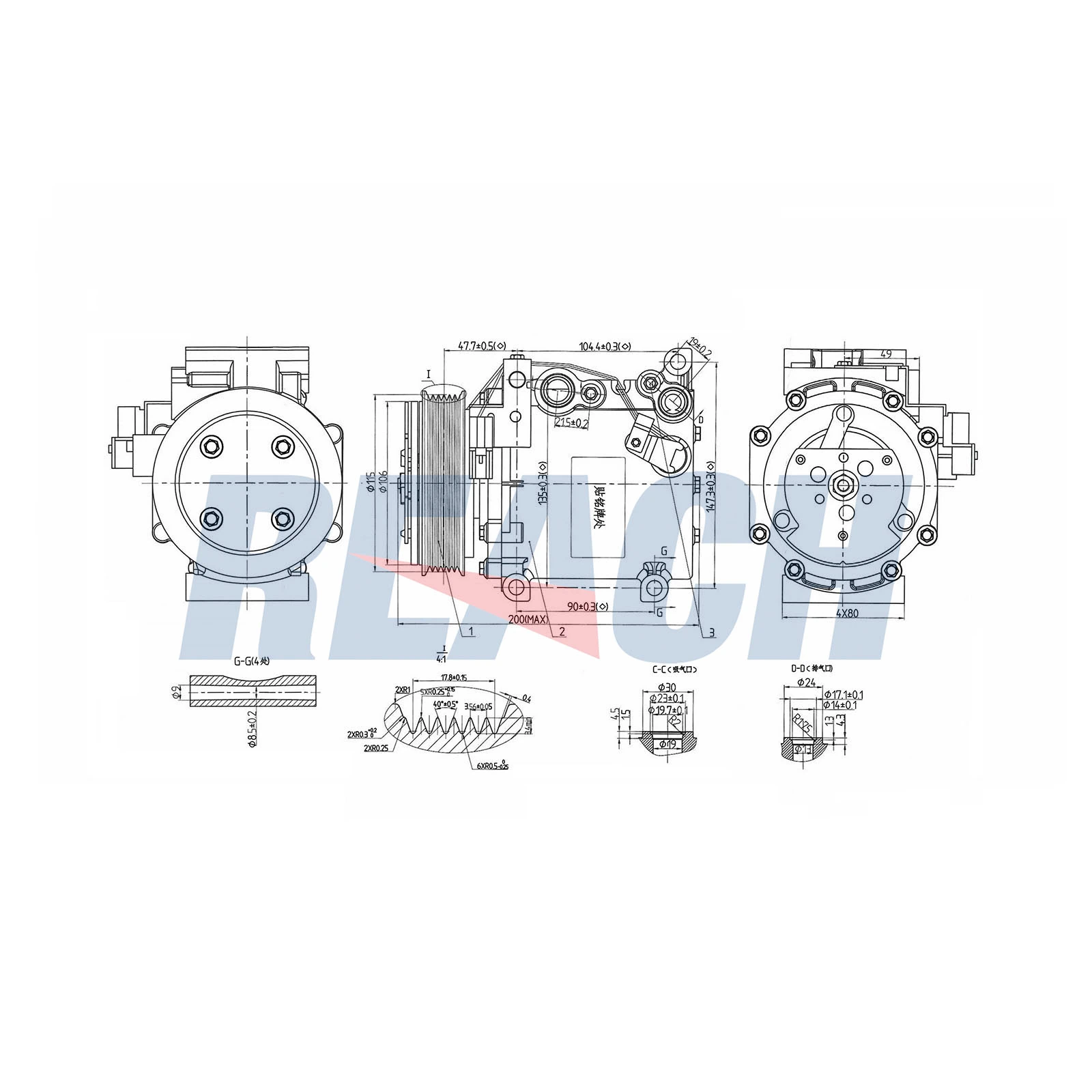REACH kompresszor, klíma - 1.74.22093 - TothCarparts