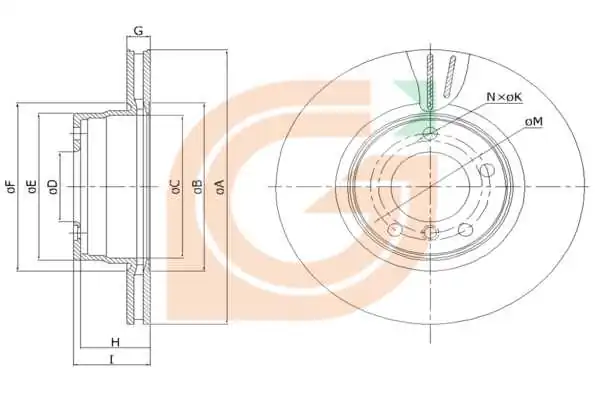 GAMA-SA féktárcsa - GM20054 - TothCarparts