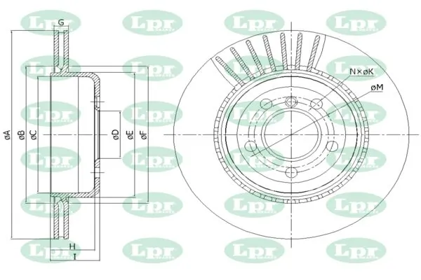 LPR-CN féktárcsa - B2074V - TothCarparts