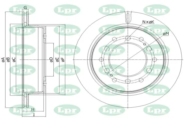 LPR-CN féktárcsa - T2000V - TothCarparts