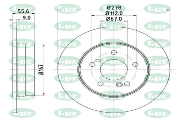 LPR-CN féktárcsa - M2181P - TothCarparts