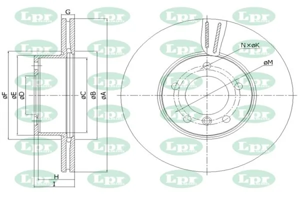 LPR-CN féktárcsa - B2049V - TothCarparts