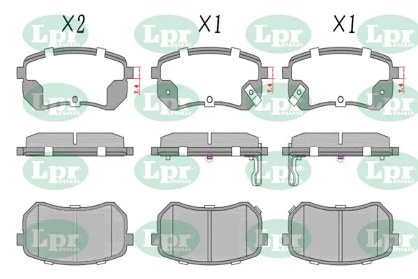 LPR-CN fékbetétkészlet, tárcsafék - 05P1411 - TothCarparts