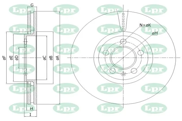 LPR-CN féktárcsa - A1451V - TothCarparts