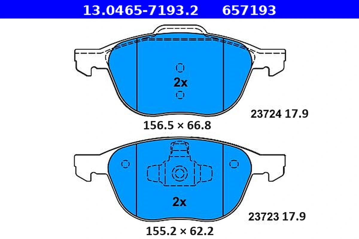 ATE-APAC fékbetétkészlet, tárcsafék - 13.0465-7193.2 - TothCarparts