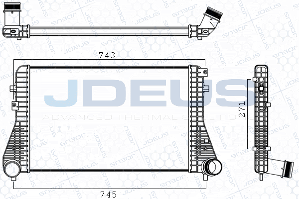 JDEUS töltőlevegő-hűtő - M-830059A - TothCarparts