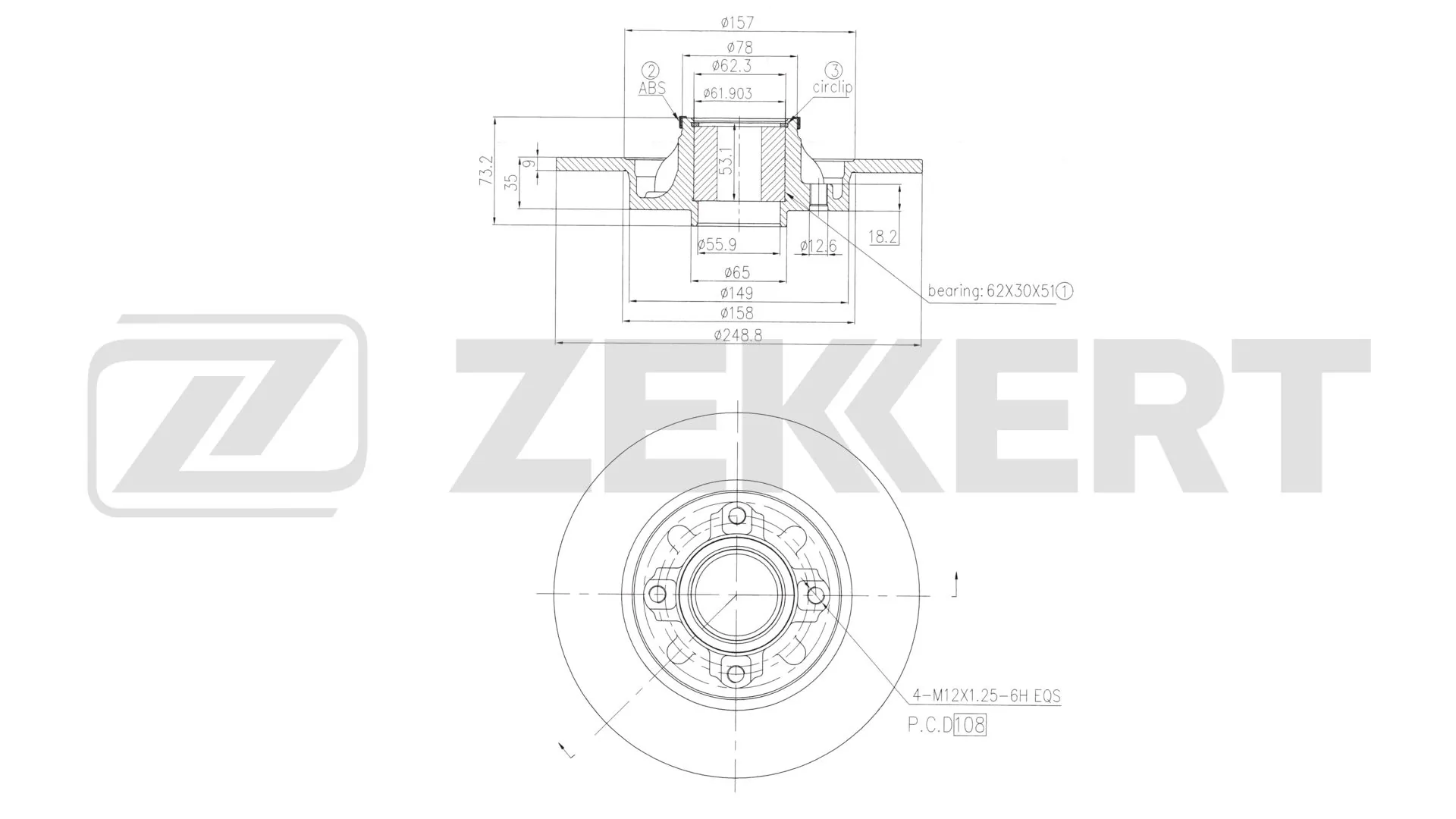 ZEKKERT féktárcsa - BS-6652 - TothCarparts