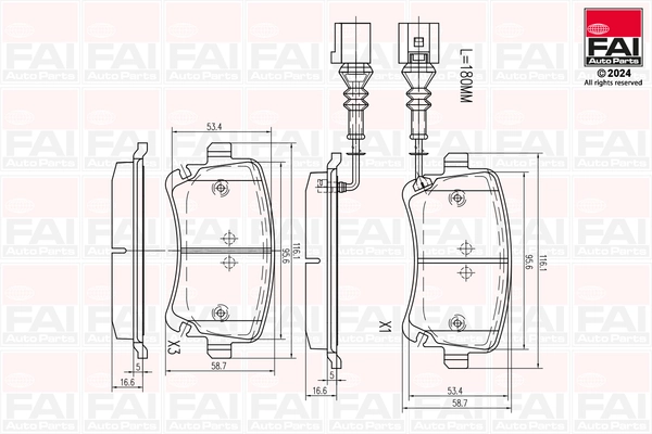 FAI AutoParts fékbetétkészlet, tárcsafék - BP162 - TothCarparts