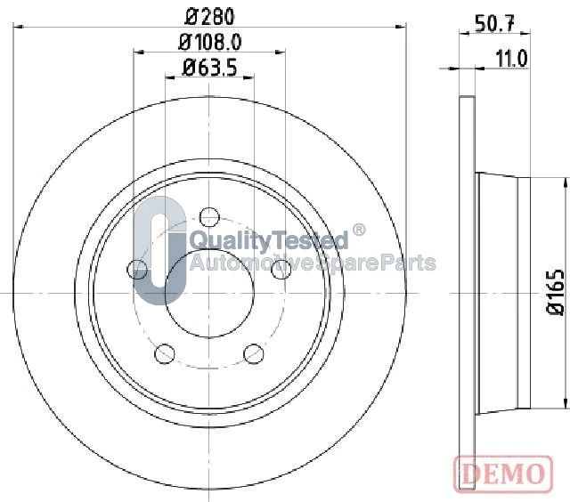 JAPANPARTS féktárcsa - DP0302JM - TothCarparts