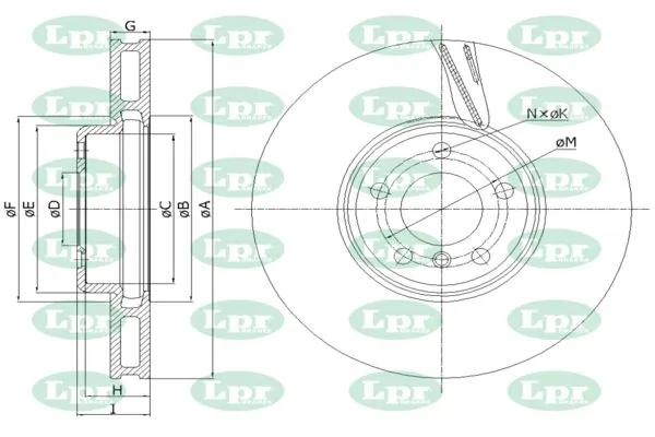 LPR-CN féktárcsa - B2085V - TothCarparts