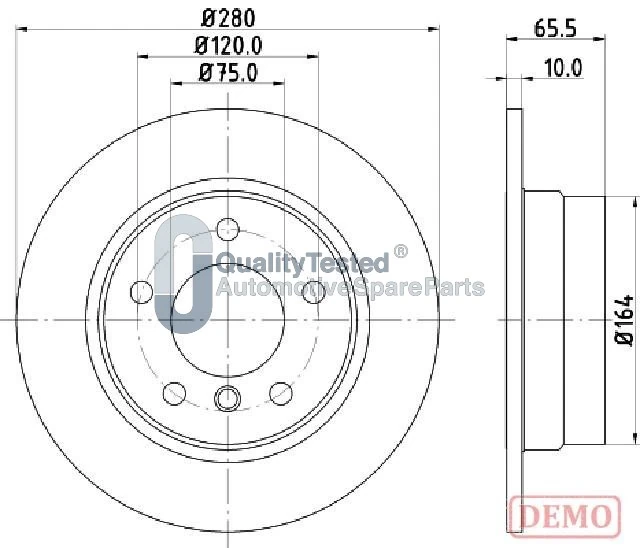 JAPANPARTS féktárcsa - DP0100JM - TothCarparts