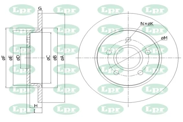 LPR-CN féktárcsa - F1013P - TothCarparts