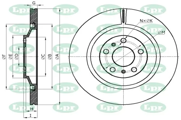 LPR-CN féktárcsa - A1022V - TothCarparts
