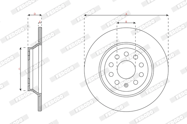 FERODO féktárcsa - DDF3169C - TothCarparts
