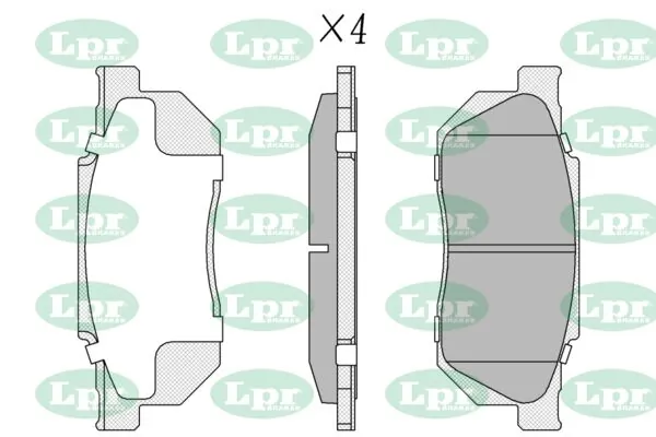LPR-CN fékbetétkészlet, tárcsafék - 05P919 - TothCarparts