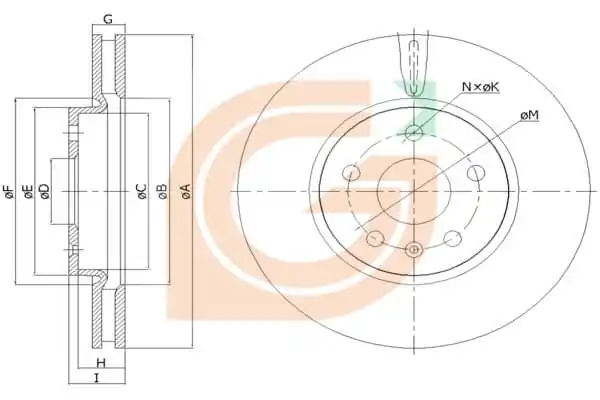 GAMA-SA féktárcsa - GM20008 - TothCarparts