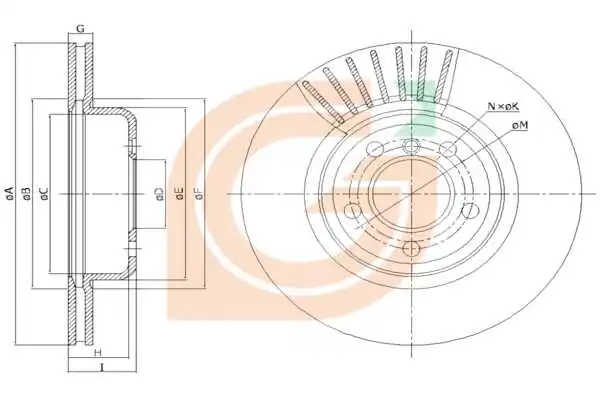 GAMA-SA féktárcsa - GM20219 - TothCarparts