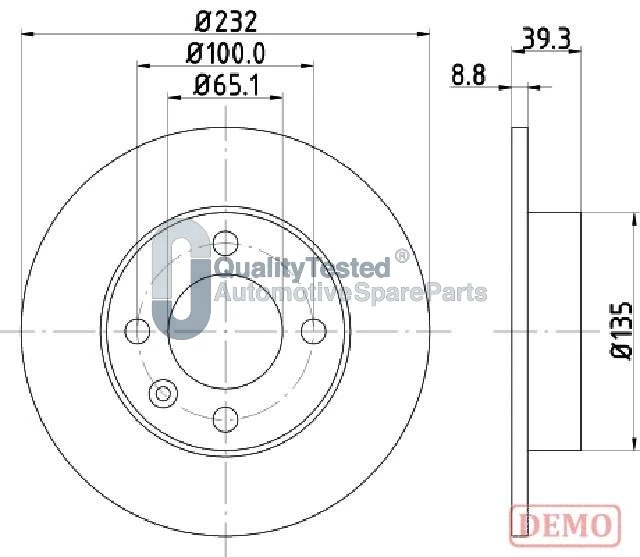 JAPANPARTS féktárcsa - DP0921JM - TothCarparts