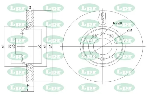 LPR-CN féktárcsa - C1009V - TothCarparts