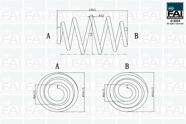 FAI AutoParts futómű rugó - FPCS161 - TothCarparts