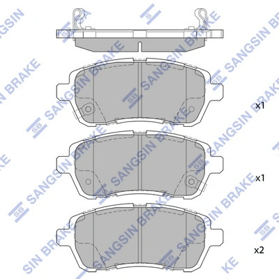 Hi-Q fékbetétkészlet, tárcsafék - SP2113B - TothCarparts