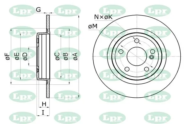 LPR-CN féktárcsa - M2093P - TothCarparts