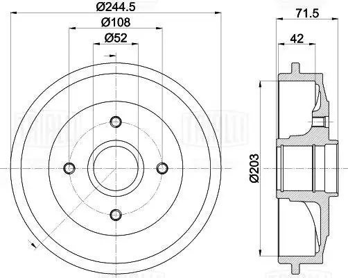 TRIALLI fékdob - TF 532243 - TothCarparts