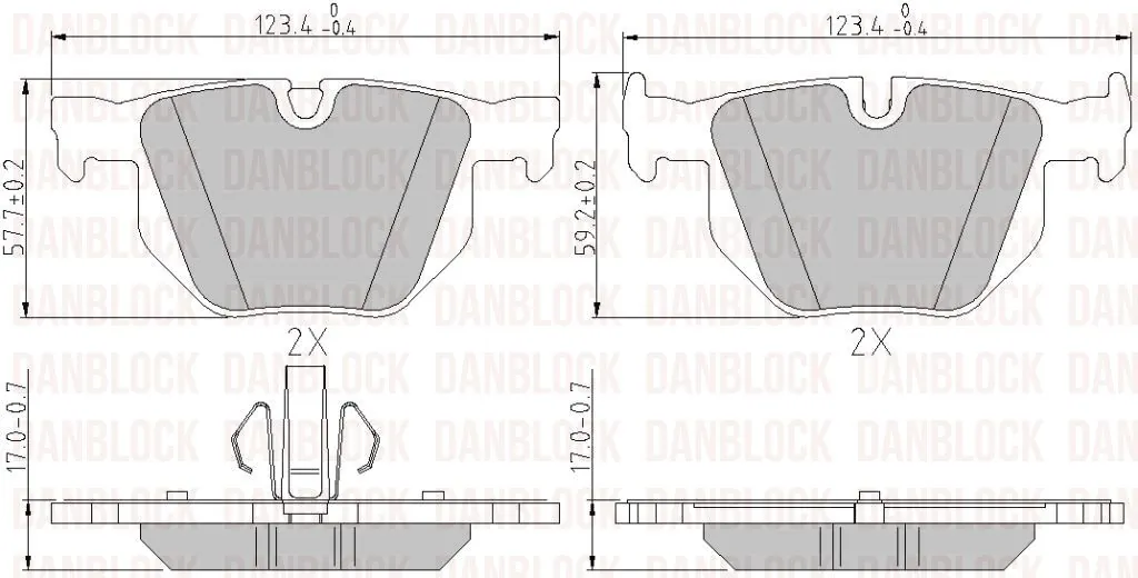 DANBLOCK fékbetétkészlet, tárcsafék - DB 510771 - TothCarparts