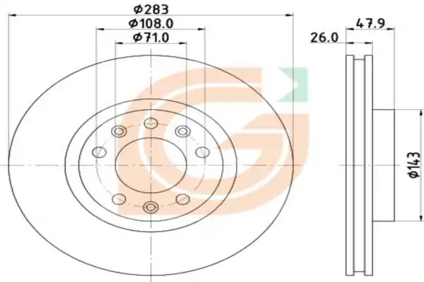 GAMA-SA féktárcsa - GM20040 - TothCarparts