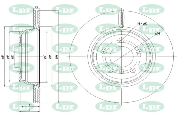 LPR-CN féktárcsa - B2062V - TothCarparts
