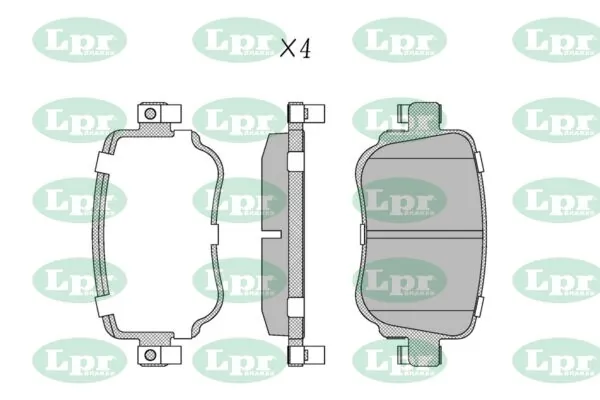 LPR-CN fékbetétkészlet, tárcsafék - 05P1986 - TothCarparts