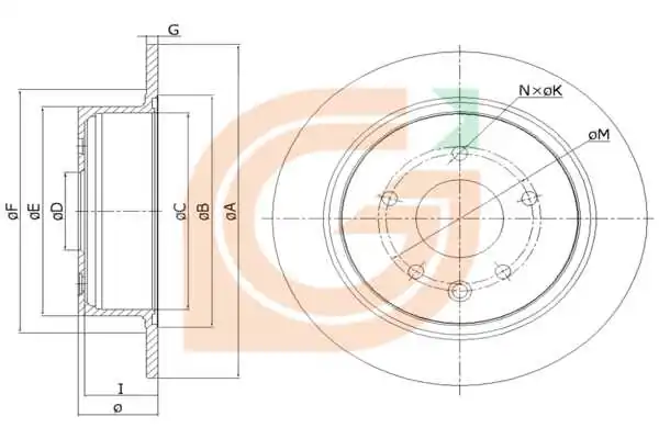 GAMA-SA féktárcsa - GM10121 - TothCarparts